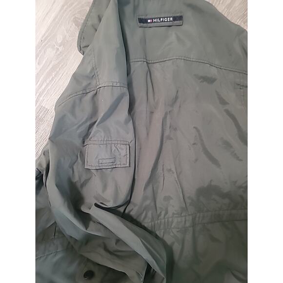 Tommy Hilfiger Men L Vtg Full Zip Jacket Green Military Nylon Limited Issue - Picture 16 of 16